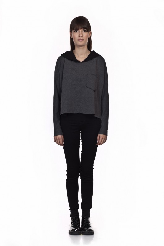 Bluza MILA GRAFIT KAPTUR Never ever