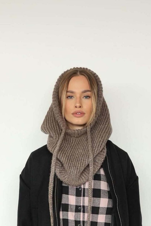 czapki damskie Balklava taupe