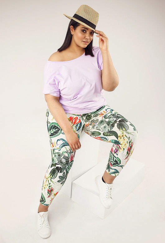 spodnie dresowe damskie Dresowe spodnie Salma w kwiatowy print