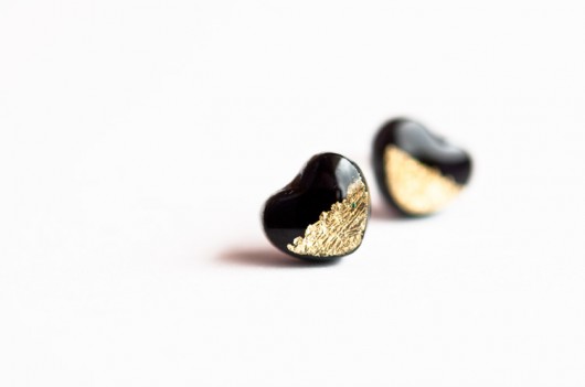 Mini serca - dipped in gold Lills