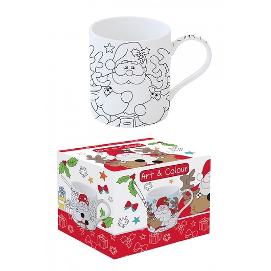 Kubek do zdobienia w pudełku 350ml Santa&Deer MIA home