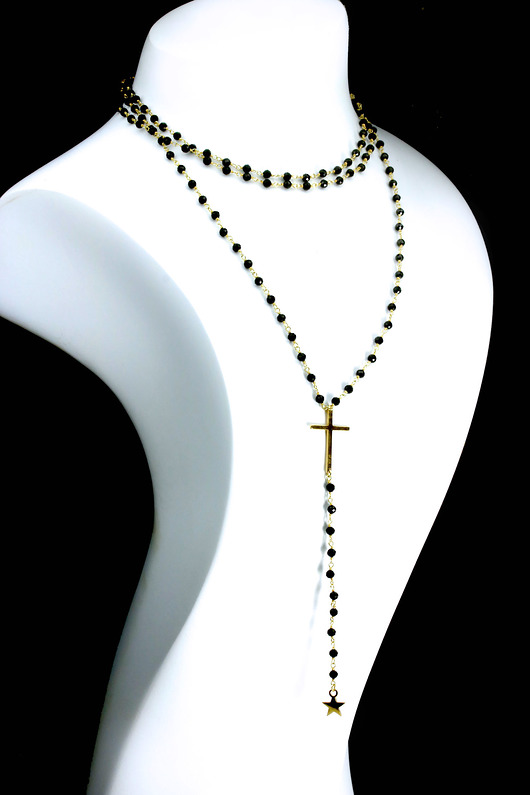 Naszyjnik Spinel złoto Brazi Druse Jewelry