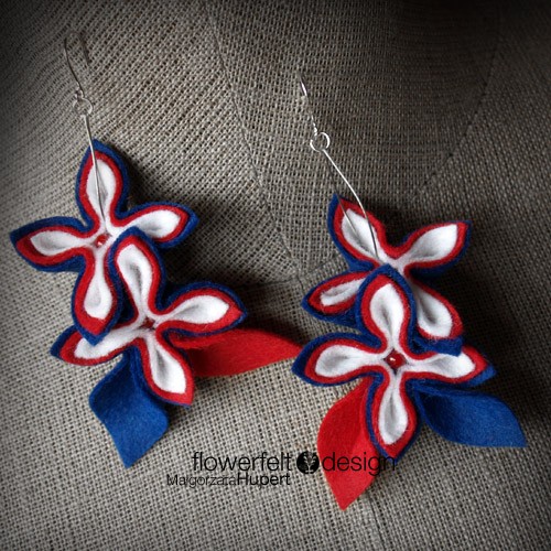 Marine kolczyki FlowerFelt Design