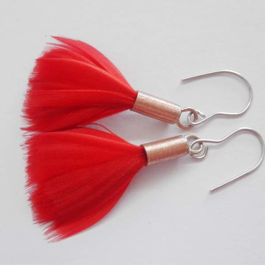 kolczyki z piórami PIÓRKO kolczyki