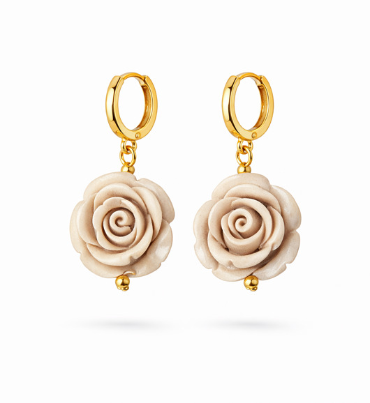 kolczyki pozłacane Kolczyki MOKAROSA srebro złocone- unikat