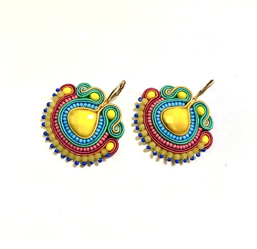 kolczyki soutache Sutaszowe kolczyki SALVADOR