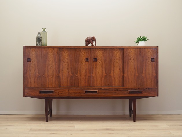 komody i szafki Highboard palisandrowy, duński design, lata 60, produkcja: Dania