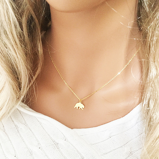 Naszyjnik z misiem, bear necklace Anemon Atelier