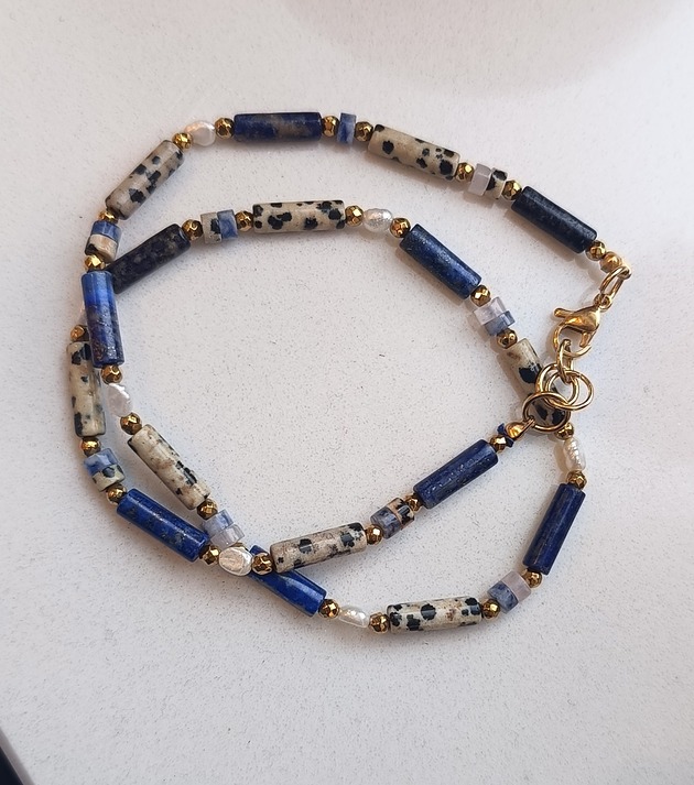 chokery Blues Velvet saute- naszyjnik