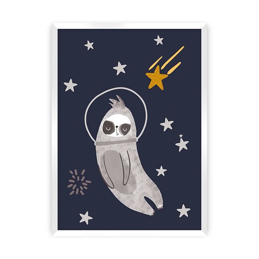 obrazy i plakaty do pokoju dziecięcego Obrazek Happy Sloth 30x40
