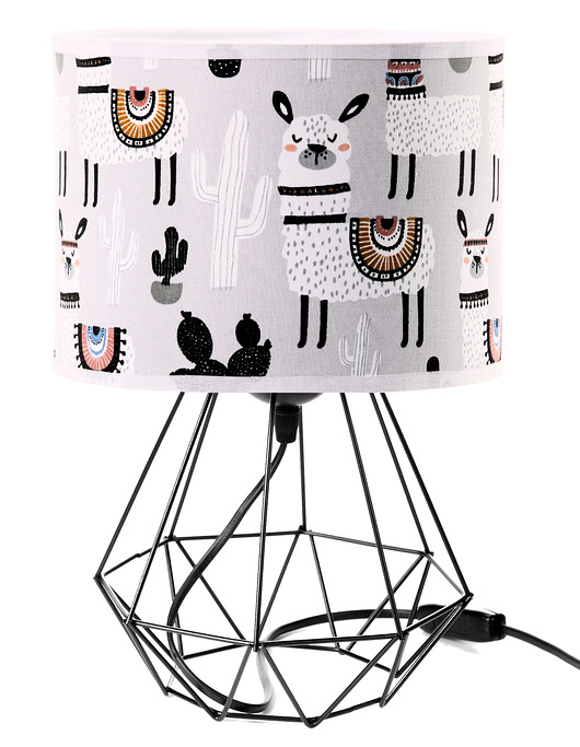 lampy stołowe Lampa nocna stołowa biurkowa abażur ALPAKA wzory