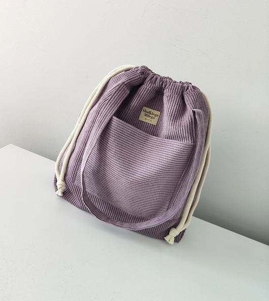 torby na ramię Torba SummerBag LAVANDA-duża lawendowa torba sztruksowa