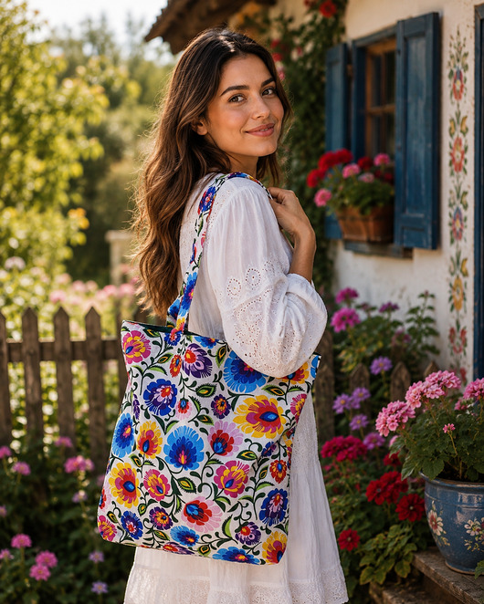 torby na zakupy Torba na zakupy torba shopper shopperka torba zakupowa łowicz folk