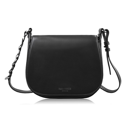 torby na ramię Torebka damska skórzana listonoszka ze skóry licowej modna czarna