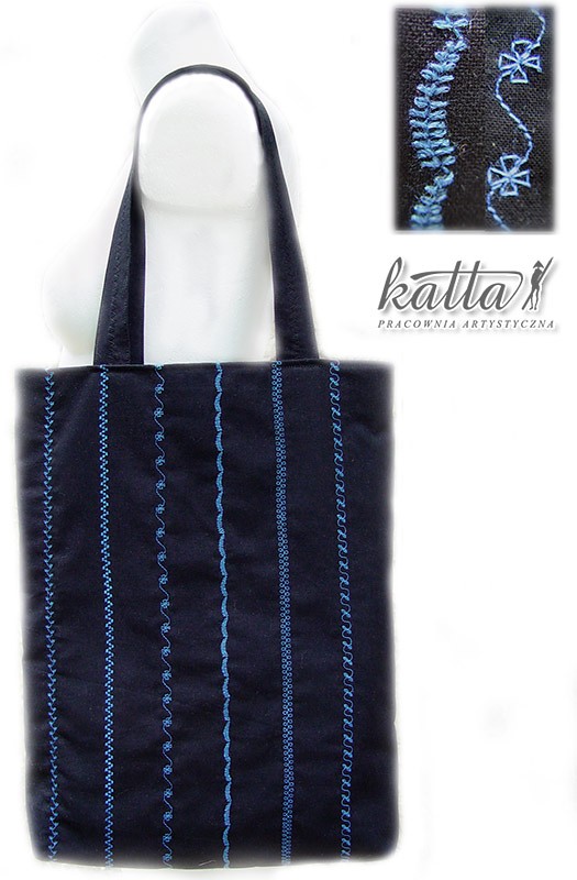 BLACK+blue torby katta