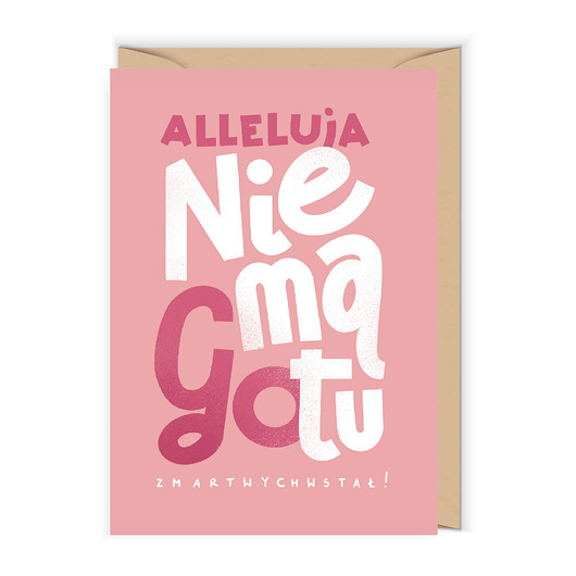 kartki wielkanocne Kartka wielkanocna Nie ma go tu