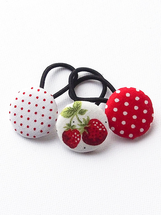 ozdoby do włosów dla dzieci Gumeczki do włosów na pierwsze kucyki STRAWBERRY