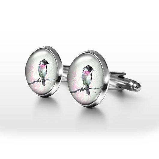 spinki do mankietów Ptaszek - spinki do mankietów