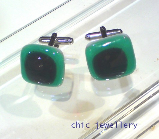 zielone spinki  funkyandchic