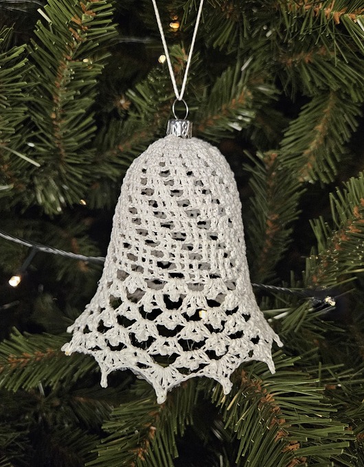 ozdoby choinkowe Ozdoba na choinkę - szydełkowy dzwoneczek