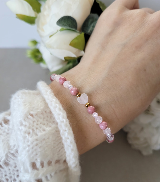 bransoletki z kamieni naturalnych MIŁOŚĆ i oczyszczenie z sercem