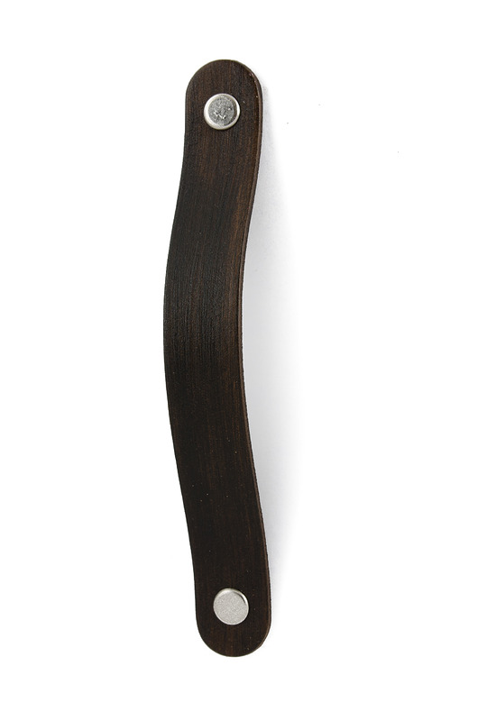 gałki do mebli Skórzany uchwyt meblowy COLORISO D BROWN WOOD P