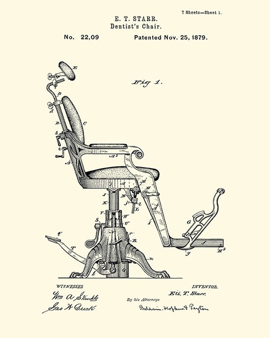 grafiki i ilustracje Rysunek patent grafika dentysta stomatolog