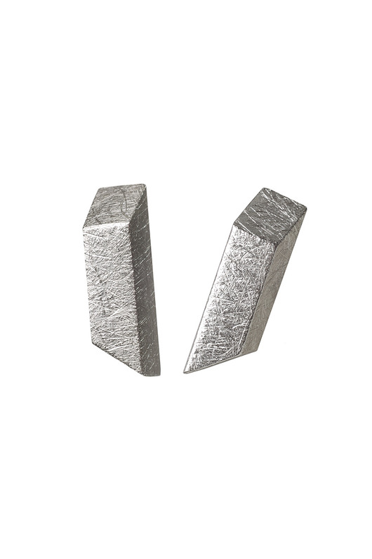 kolczyki EDGY/ SILVER/mikron/szczotkowane Daria Siwiak Jewellery