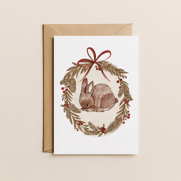 kartki świąteczne Kartka świąteczna z zajączkiem