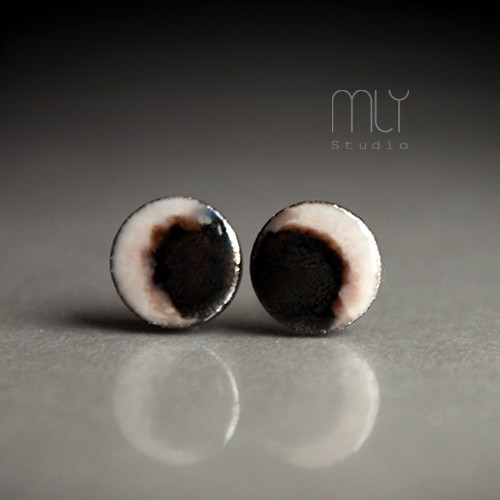 kolczyki ceramiczne Mess/stal chirurgiczna