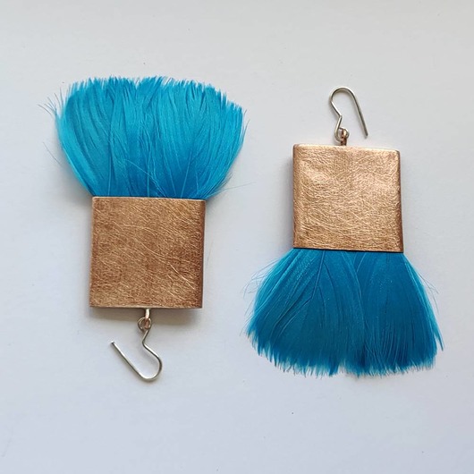 kolczyki z piórami PIÓRKO kolczyki