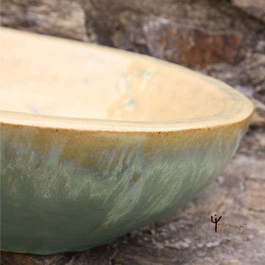 Ceramiczna umywalka - z natury MIĘTOWA w inspiracji