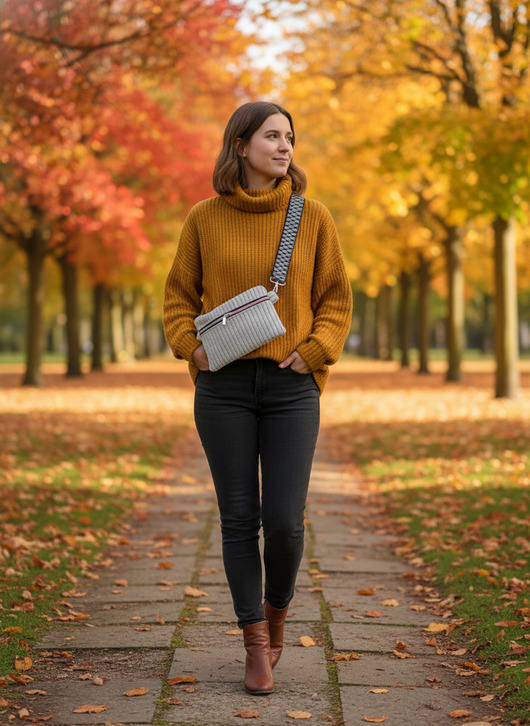 saszetka nerka Nerka saszetka damska sztruksowa kremowa NS06-S004