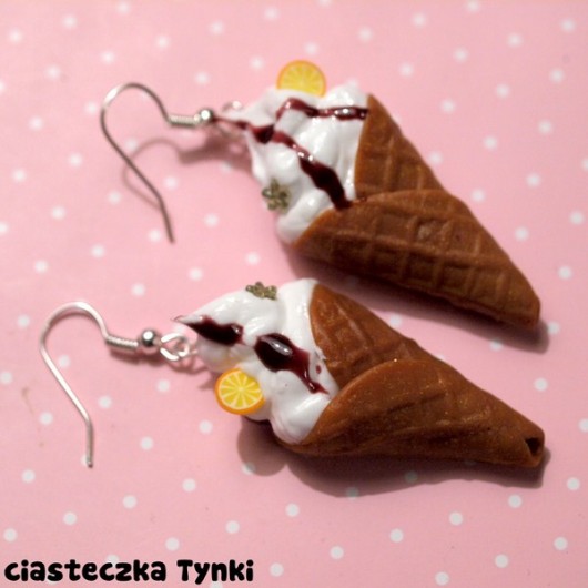 kolczyki lody włoskie ciasteczkatynki