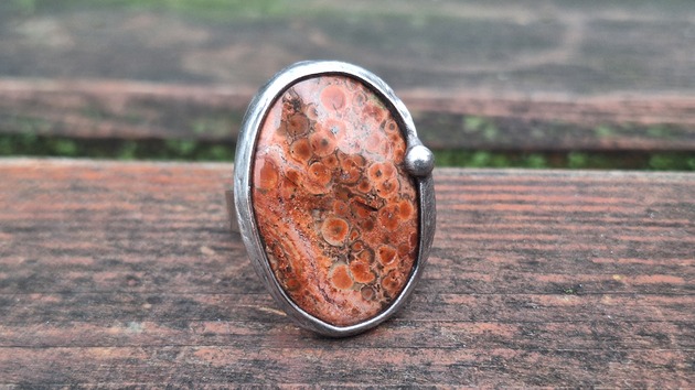 pierścionki - różne Plamki - pierścionek regulowany