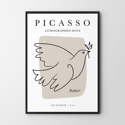 plakaty Plakat Picasso Gołębica Ptak Szkic