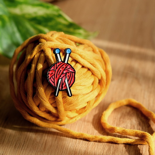 przypinki Pins kłębek włóczki