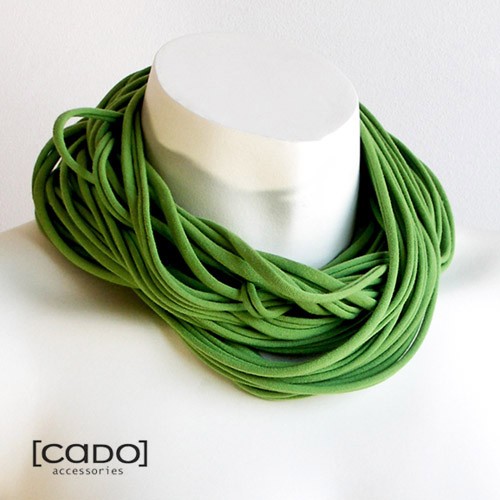 Zamotka Dzianinowy Naszyjnik GREEN CADOaccessories