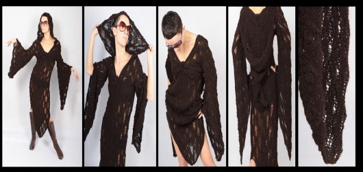 Monk dress convertible dark brown kb unique design