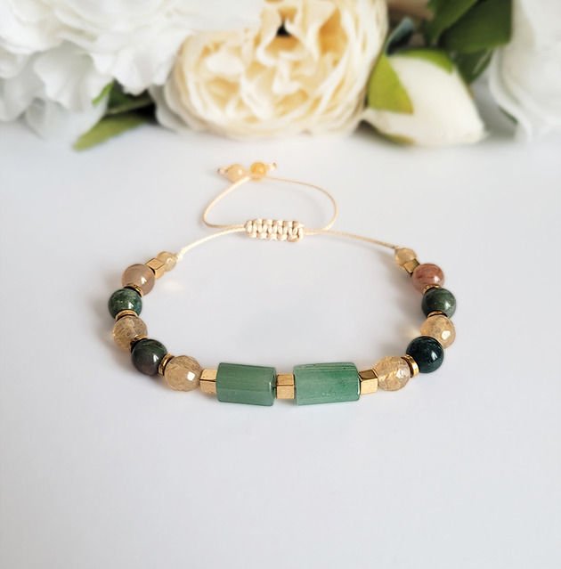 bransoletki z kamieni naturalnych Na Bogactwo i Spokój- z Awenturynem i Cytrynem