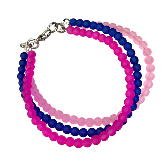 bransoletki ze szkła Trzykolorowa bransoletka ze szklanych koralików