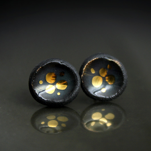 kolczyki ceramiczne Drobinki 11mm /stal chirurgiczna/