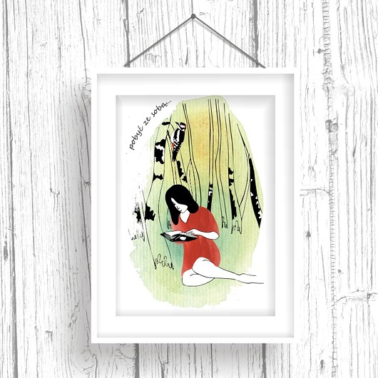 grafiki i ilustracje Pobyć ze sobą - ilustracja A4
