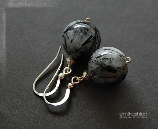 Kwarc turmalinowy w srebrze MAREMI Jewelry