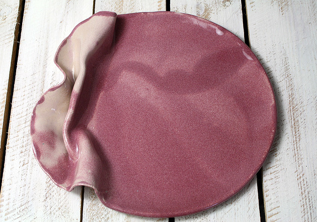 patery i talerze Plate - Maroon - Wave