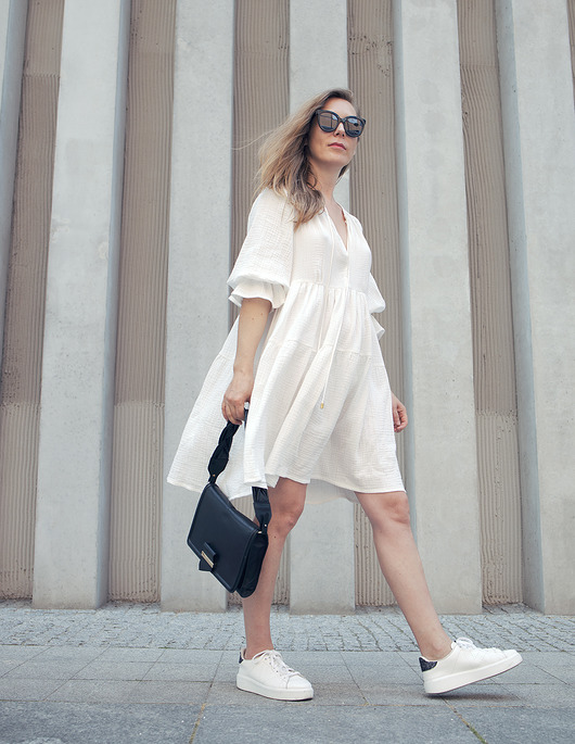 sukienki midi damskie Sukienka LUNA white