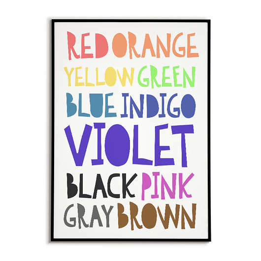 plakaty Plakat, grafika Napisy - kolory