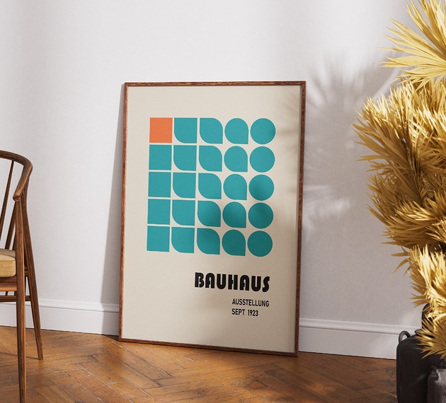 plakaty Minimalistyczny plakat - Bauhaus #14 - Do salonu, sypialni, biura
