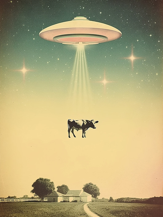 plakaty Plakat / Surrealistyczny Kolaż / UFO