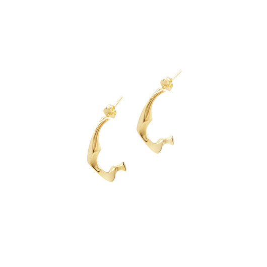 kolczyki srebrne Kolczyki srebrne WAVES Semicircle / gold silver earrings